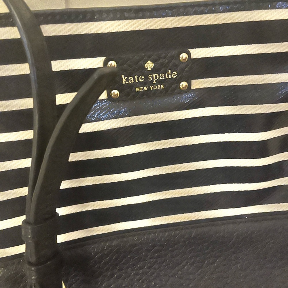 Kate Spade Navy and White Striped Crossbody Bag - Picture 2 of 9